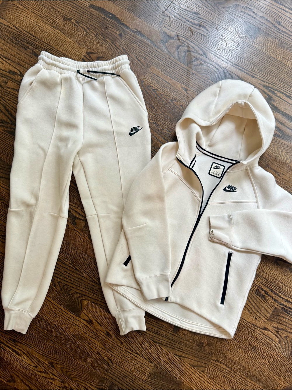 Nike Kids Cream Zip Hoodie & Joggers Set